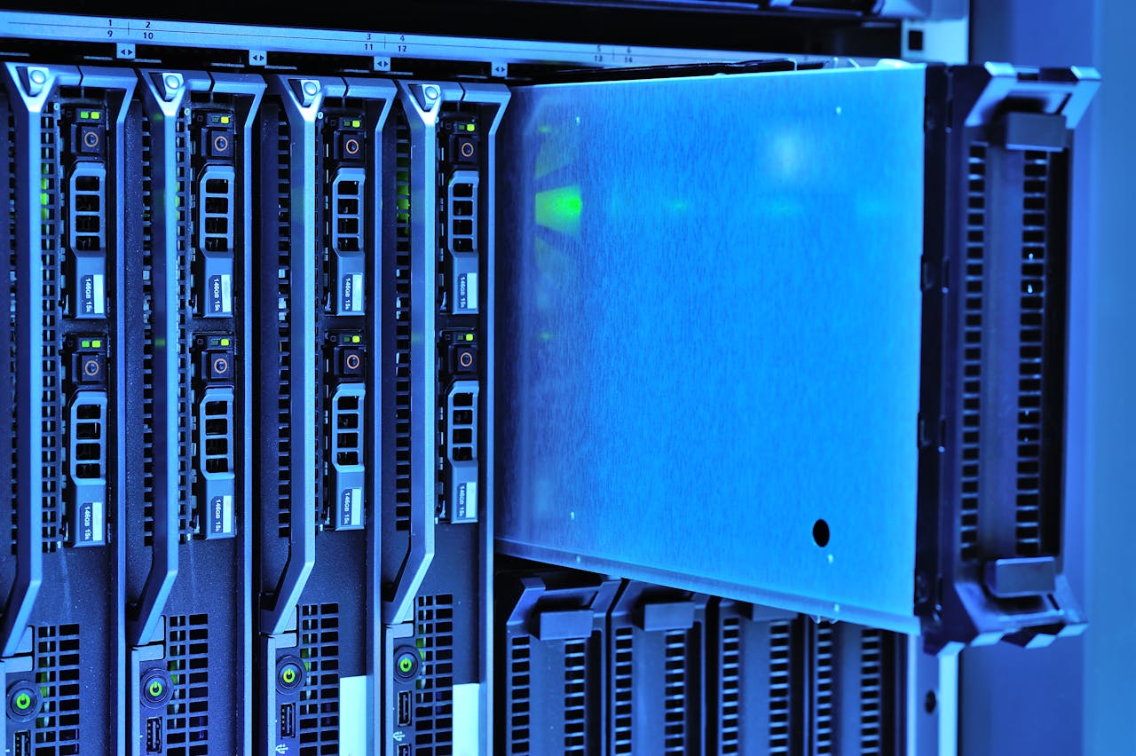 Server racks and control systems used in renewable energy EPC technical solutions by 3K Services